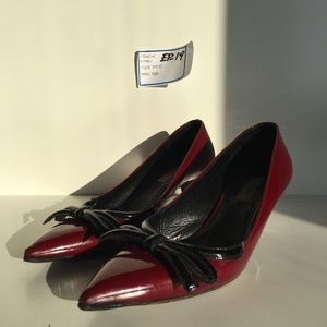 PRADA Women's shoes size 37.5  us 7. DARK RED